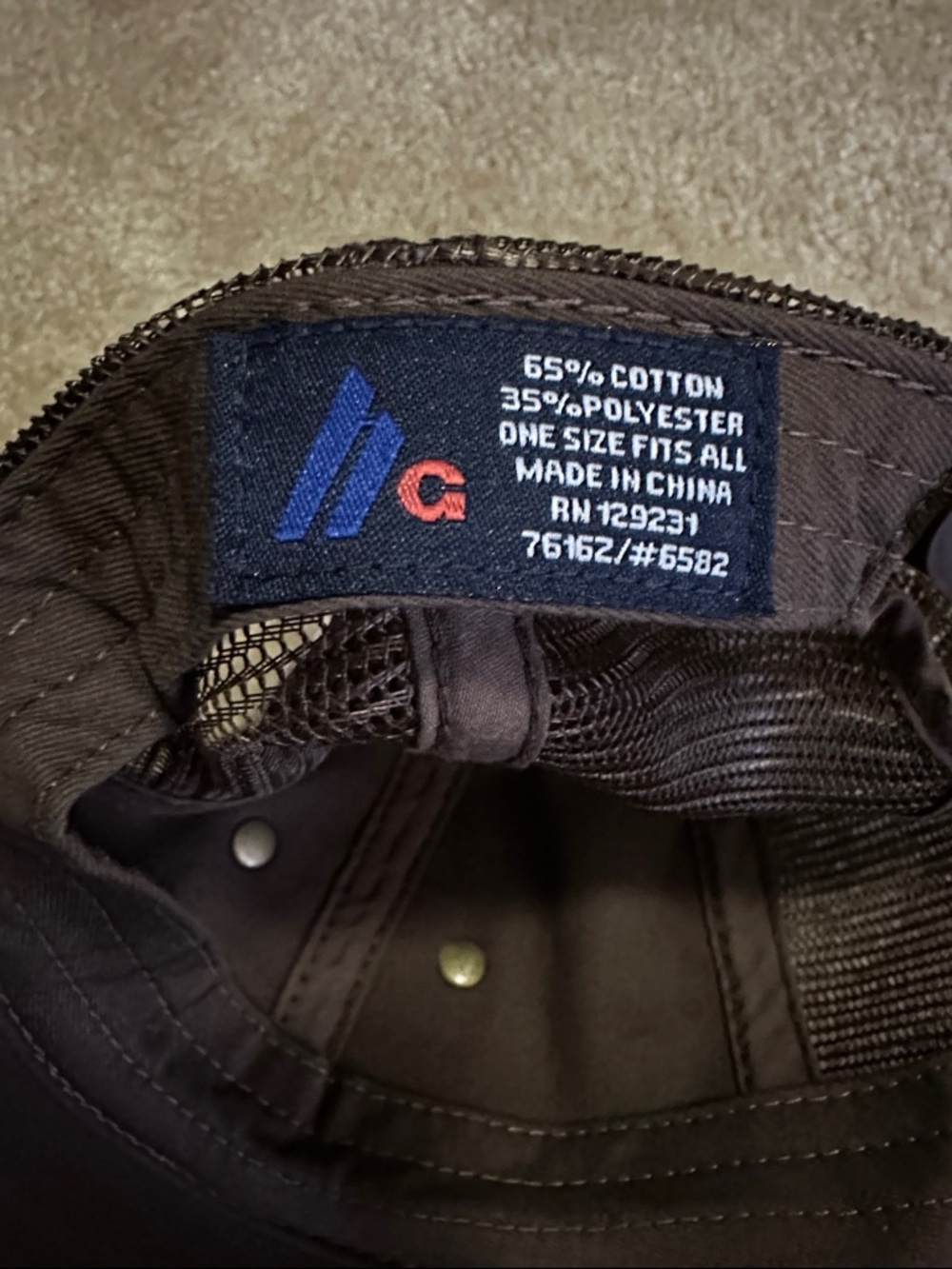 Leopard Print Trucker Hat with Upcycled Canvas Patch - Picture 2 of 3